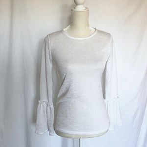 Michael Kors |  White Bell Sleeve Knit Top NWT